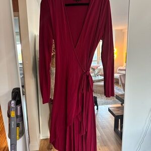 Tart High-Low Burgundy Wrap Dress